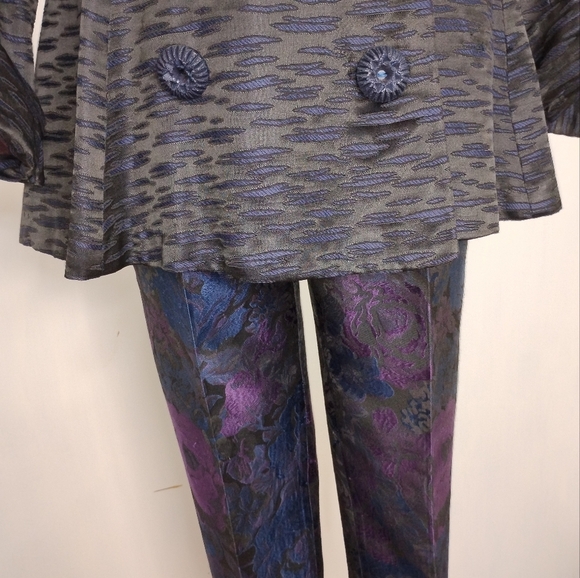 RETRO TALBOT'S BROCADE PENCIL PANTS - Picture 10 of 11